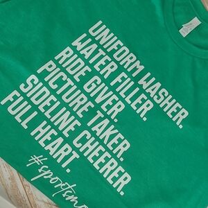 Sports Mom ,, Graphic‎ Tee Pressed by Me .. Bella Canvas ,, Large Unisex